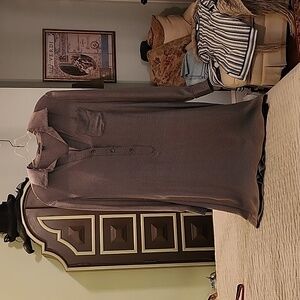 Theory Women's Navy Rust Shirt Dress